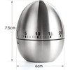 TNSLAND Kitchen Timer, Kitchen Timer, Egg-shaped Funny Egg Timer, Stainless