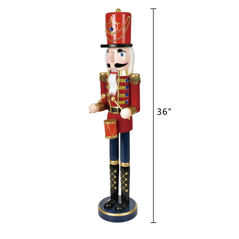 Jeco, 36 Inch Red Nutcracker Drummer Soldier