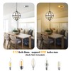 Treekee Rustic Chandelier, 14" Farmhouse Globe Orb Pendant Light, Vintage