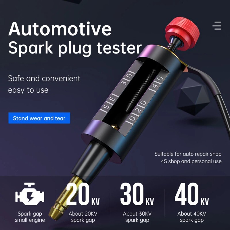VDIAGTOOL In Line Spark Plug Tester Ignition System Coil Car