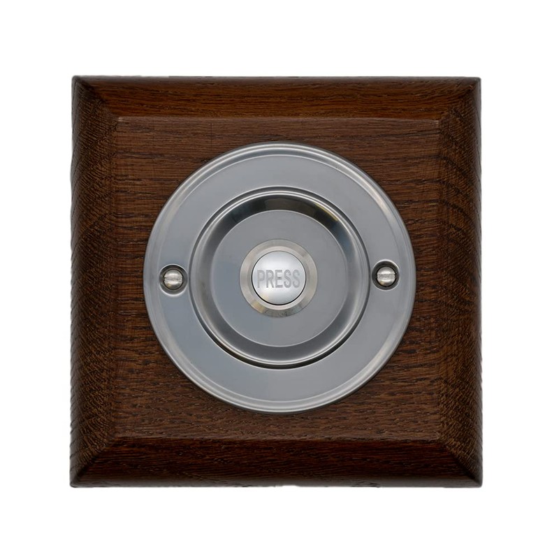 Modern Living Square Wireless Doorbell in Tudor and Brushed Nickel