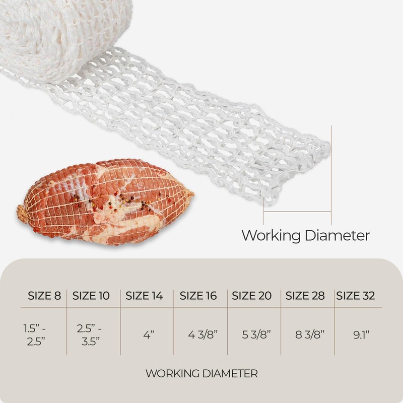 The Sausage Maker® 50ft Meat Netting Roll Various Size, Elastic