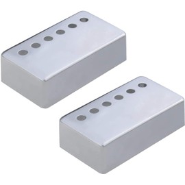 QYYQ 2pcs Humbucker Guitar Pickup Cover Guitar Neck Bridge Pickup Covers for Eletric Guitar Bass Accessories Parts Replacement (Chrome)