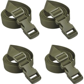 XTACER 1 Inch Molle Backpack Accessory Strap Luggage Straps Cover Strap Sleeping Bag Strap with Buckle (Green, 24in)