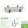 Achla Designs Small White Flower Box with Wall Brackets