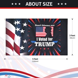 Trump 2024 Flag 3x5 Trump Flag 150D Premium Polyester Trump US American Patriotic with Brass Grommets for Outdoor Indoor Room Wall