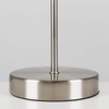 Modern Standard Table Lamp Base in a Brushed Chrome Metal