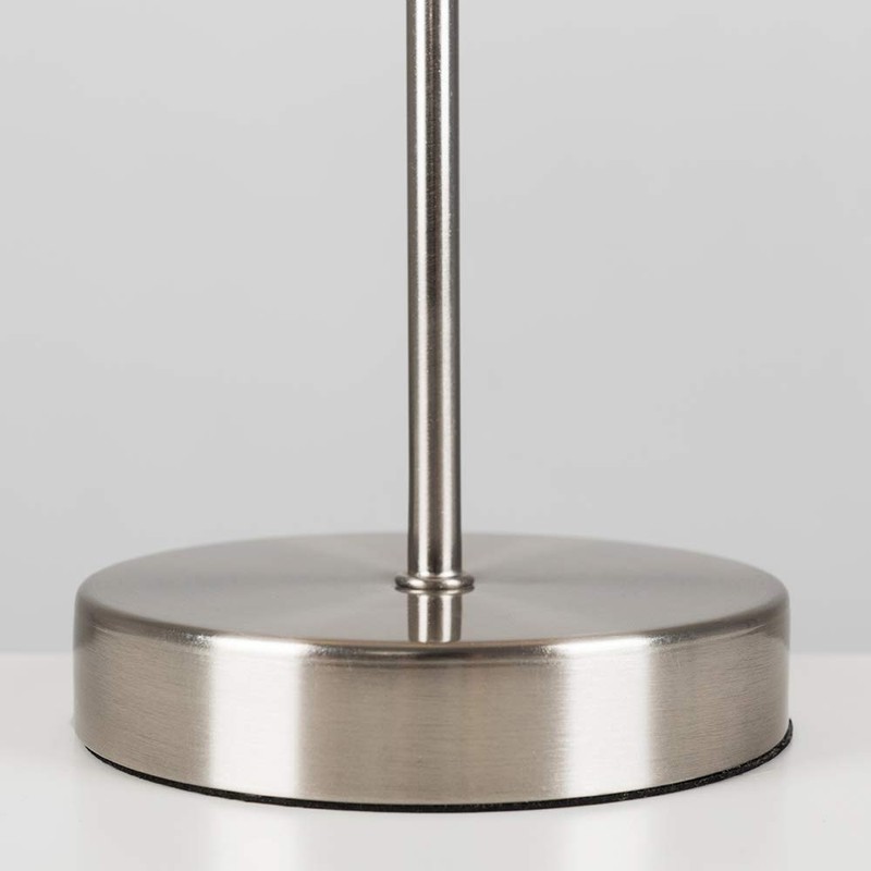 Modern Standard Table Lamp Base in a Brushed Chrome Metal
