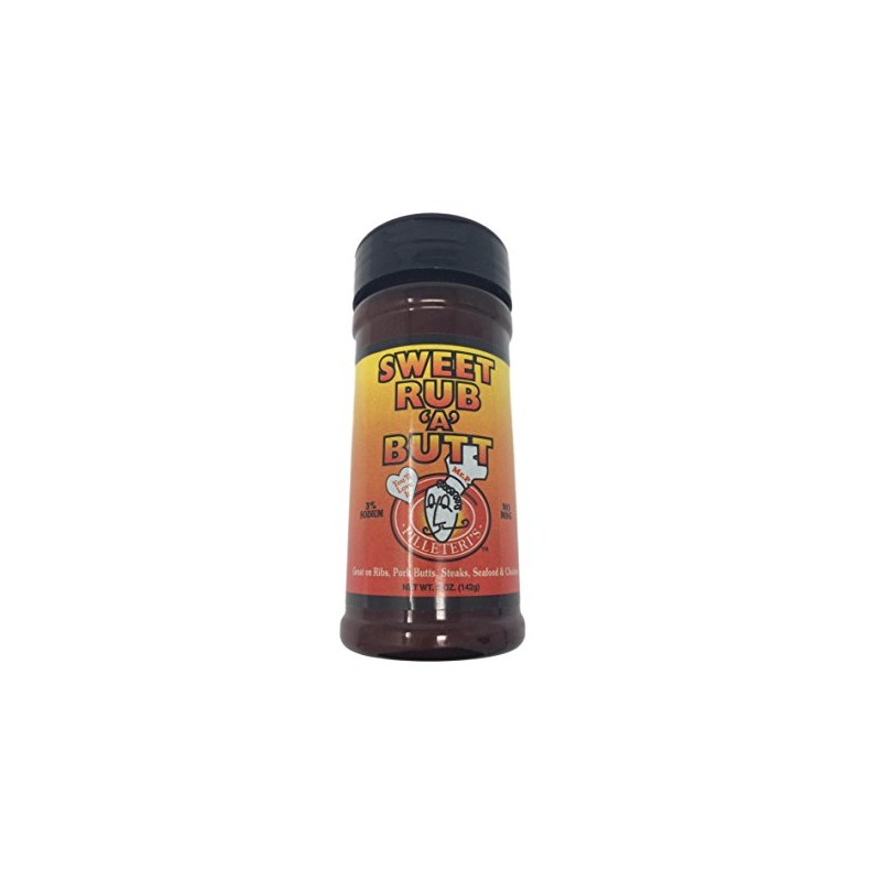 Pilleteri's Original Sweet Rub 'A' Butt Seasoning, 5 oz. Bottle