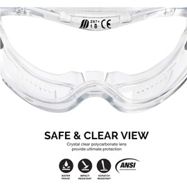 Neiko® 53875B Anti-Fog Safety Goggles with Wide-Vision | ANSI Z87.1 Approved