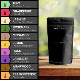 Inscents Waterfall® Backflow Incense Cones, 100% Natural Scents (Pack of 100)