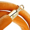 NovelBee 4pcs Orange Velvet Stanchion Ropes with Gold Hooks,5 Feet