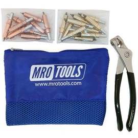 10 1/8 & 10 3/16 Cleco Sheet Metal Fasteners + Cleco Pliers w/Mesh Carry Bag (K4S20-1)