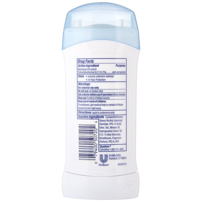 Dove Deodorant 2.6 Ounce Invisible Solid Powder (76ml) (2 Pack)