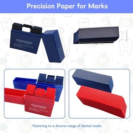 300 hojas de tiras de papel articulado dental, 55 x 18 mm, papel de prueba de color azul fino para un ajuste preciso de la mordida oclusal y pruebas de contacto, restauración dental suministros de