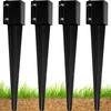WIMART Fence Post Anchor 4''x4'', Heavy Duty Metal Fence Post