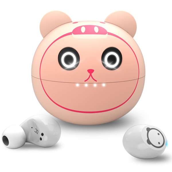 AMAFACE Pink Wireless Earbuds Girls Bluetooth Earbuds 5.3 Built in