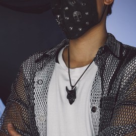 Bandmax Baphomet Devil Demon Pendant Necklace for Men Women Black Stainless Steel Bikers Pendant Gothic Punk Goat Head Skull Pendant Chain Satianic Evil Jewelry