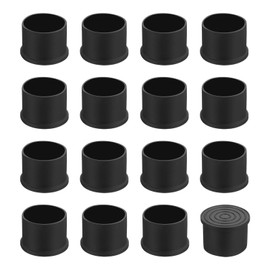 sourcing map 24Pcs Chair Leg Caps, Fit OD 35mm (1-3/8 Inch) Non-Marking PVC Chair Leg Tips Non-Slip Chair Leg Floor Protectors Round Table Covers End Caps for Furniture, Black