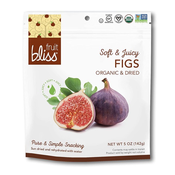 Organic Turkish Figs Dried Fruit Snacks, Sweet, Soft & Juicy Sun-Dried Figs – Healthy Snacks for On the Go – Organic Figs Treats are Non-GMO, Gluten-Free, Vegan Fig Snacks 5 oz. each