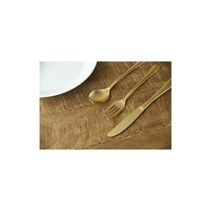 Tsubame Sanjo Retro Elegante Matte Gold Dessert Spoon