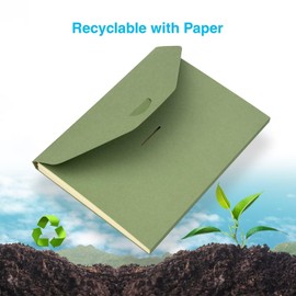 Blue Lake ECOLIFE File Folders Accordion Organizer Plastic Free 6 Pocket Expanding Folders Green