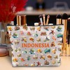 Indonesia Lover Gift Indonesia Landmarks Indonesia City Cosmetic Bag Indonesian