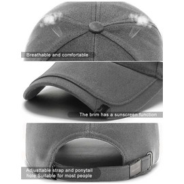 Yutdeng Baseball Cap Men's Summer Cap Unisex Trucker Cap Baseball Cap Women's Adjustable Outdoor Running Sports Caps Peaked Cap Golf Cap Tennis Cap Visor Cap Men's Sun Cap, lightgrey