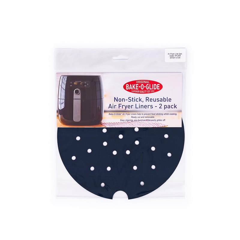 Bake-O-Glide Air Fryer Liners, AFL002, 235mm Diameter Round, Pack of