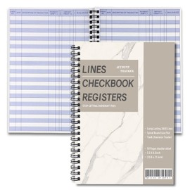 Checkbook Register, Check Registers for Personal, Accounting Ledger Book Personal Budget Planner and Money Log Book for Business and Bank Accounts Business Ledger Book with Duplicate Checks Brown