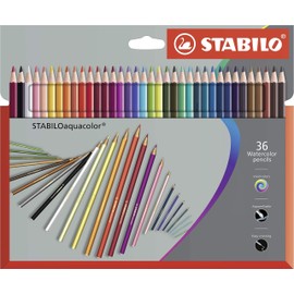 Colouring Pencil - STABILOaquacolor - Wallet of 36 - Assorted Colours