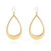 Aobei Pearl 18K Gold Lightweight Long Teardrop Earrings Simple Drop Dangle Hanging Geometric Hollow Earrings for Women Gift for Her