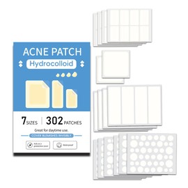 XFSRG 302 Patches 7 Größen Pickel Patches Große Hydrokolloid Akne-Patch für Gesicht und Körper Akne-Spot-Behandlung mit Teebaum- und Ringelblumenöl