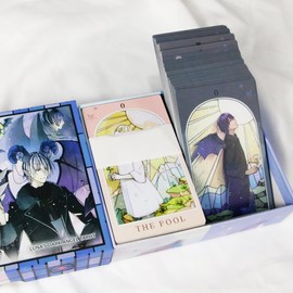2 in 1 Luna's Dark Angel and Light Angel Tarot Deck - 156 Cards Set, 12 x 7cm, 4.75" x 2.75", Rigid Box Packaging