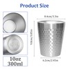 TIICOO Stainless Steel Cups 4 Packs 10oz/300ml Stackable Double Wall