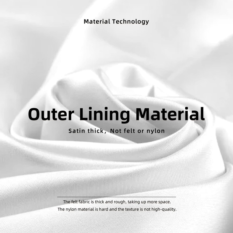 DGAZ バッグインナーバッグ ハンドバッグシェイパー 自立 トートバッグインサイト 手作り シルク サテン Lindyリンディ Bags（ホワイト、LD30）