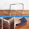 BOPKOWI Acrylic Step Stool,Acrylic Stools,Clear Step Stool with Non-Slip for