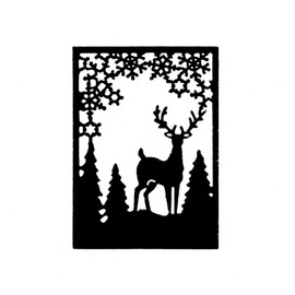 Christmas Trees Deer Frame Metal Die Cuts, Christmas Cards Metal Cutting Dies Cut Stencils Card Paper Craft DIY Template Metal Cutting Dies Album Embossing Paper Dies for Card Making Scrapbooking