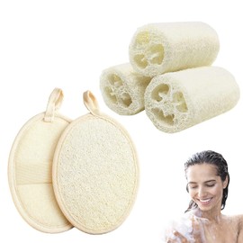 VARKAGE Pack of 4 Loofah Sponge, Exfoliating Sponge, Shower Sponge for Body Care, Kitchen, Camping, Spa, Kitchen, Bathroom