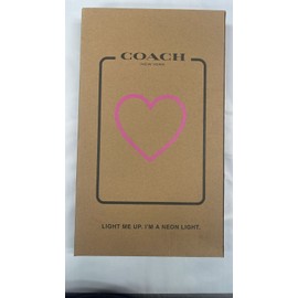 COACH Neon Heart Shaped Lamp “Light Me Up. I’m A Neon Light”  F84619