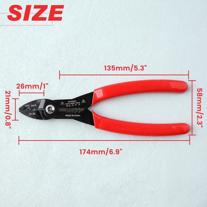 LEONTOOL 4-in-1 Multi Purpose Electricians Pliers with Wire Cutter, Crimper,