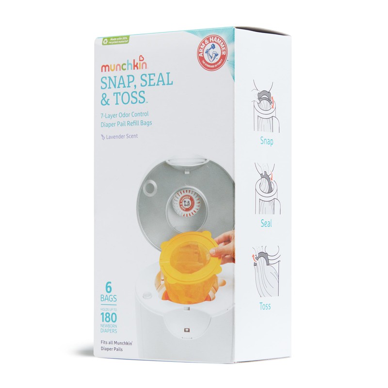 Munchkin® Arm & Hammer Diaper Pail Snap, Seal & Toss™