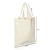 Pack of 10 Long Lasting 100% Cotton Canvas Tote Reusable
