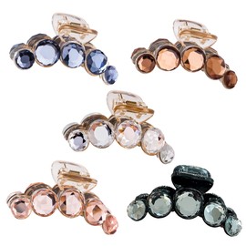 HAMILO Hair Claw Hair Clip, Hair Clip, Hair Accessories, Set of 5 Colors