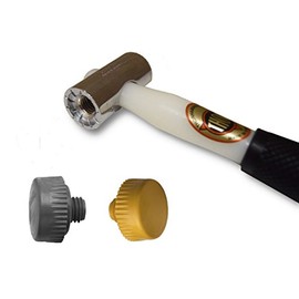 Thor 712 Nylon Faced Window Glazing Hammer/Mallet - with Soft Grey & Extra Hard Yellow Head