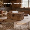 Rectangle Wicker Tissue Box Cover, Natural Seagrass Tissue Box Holder