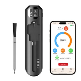 DOQAUS Bluetooth Wireless Meat Thermometer with LCD Display - 800FT Remote Range Smart Wireless Thermometers with App - Your Perfect Cooking Companion for BBQ, Grill, and Oven