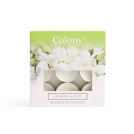 Wax Lyrical, Colony Jasmine & Oud Tealights, White