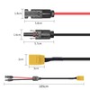 YACSEJAO Solar Connector to XT90 Cable 16AWG 1.8M/5.9FT Solar Panel