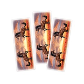 Junapack 12 Bookmarks + 12 Gift Bags (Natural) + 12 Stickers Horse Party Bags Guest Gift for Children's Birthday Girls